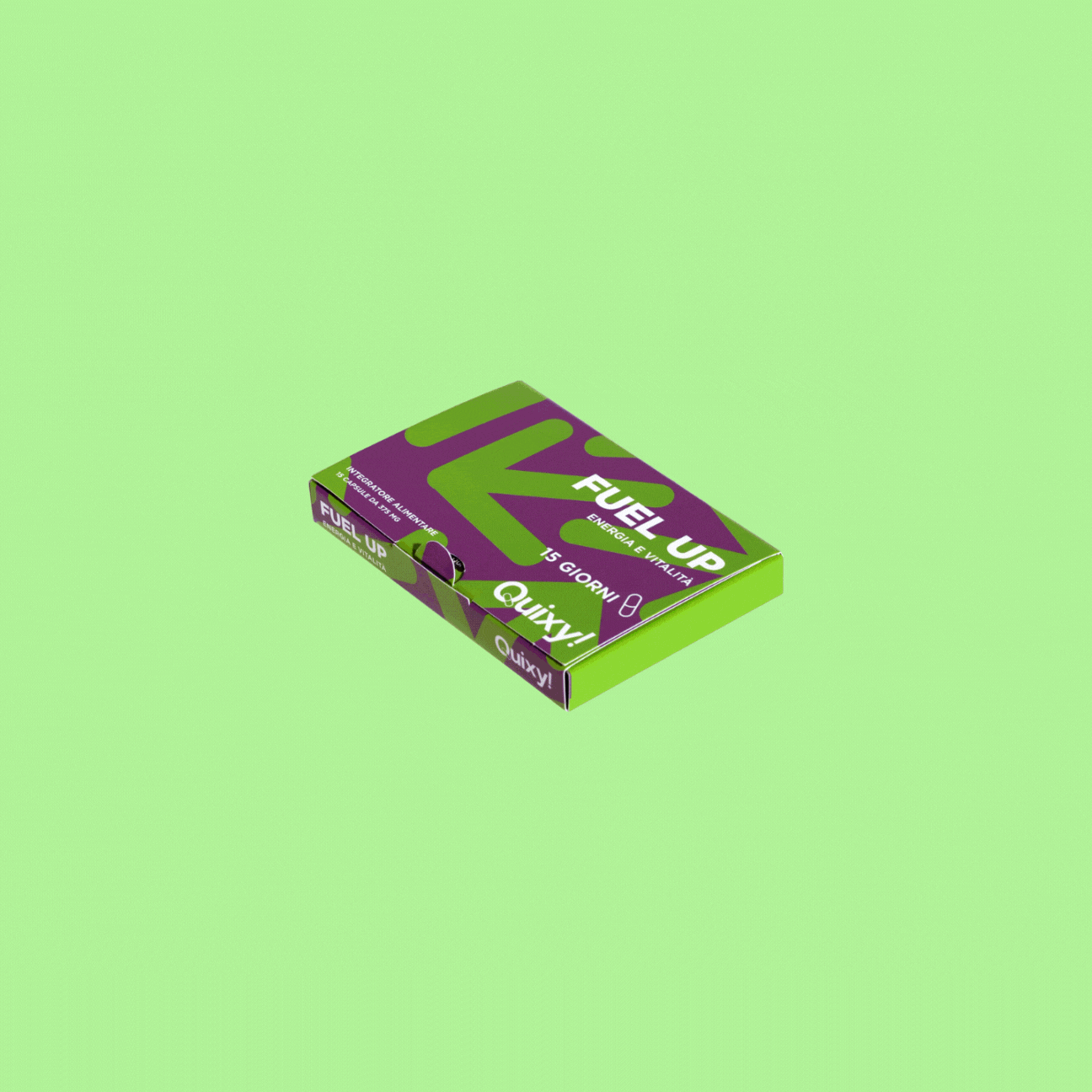 gif quixy fuel up con apertura prodotto