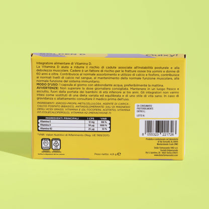 FOTO RETRO PRODOTTO E TABELLA NUTRIZIONALE QUIXY GOLEN D