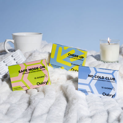 quixy kit integratori winter hero tono dell'umore invernale, raffreddamenti frequenti e benessere della gola, sistema immunitario