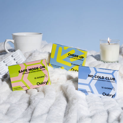 quixy kit integratori winter hero tono dell'umore invernale, raffreddamenti frequenti e benessere della gola, sistema immunitario
